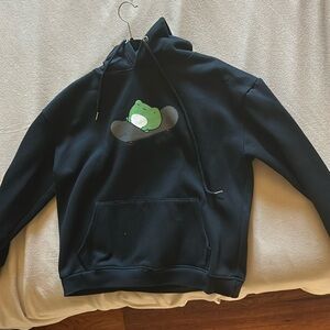 black frog ridding a skateboard jacket